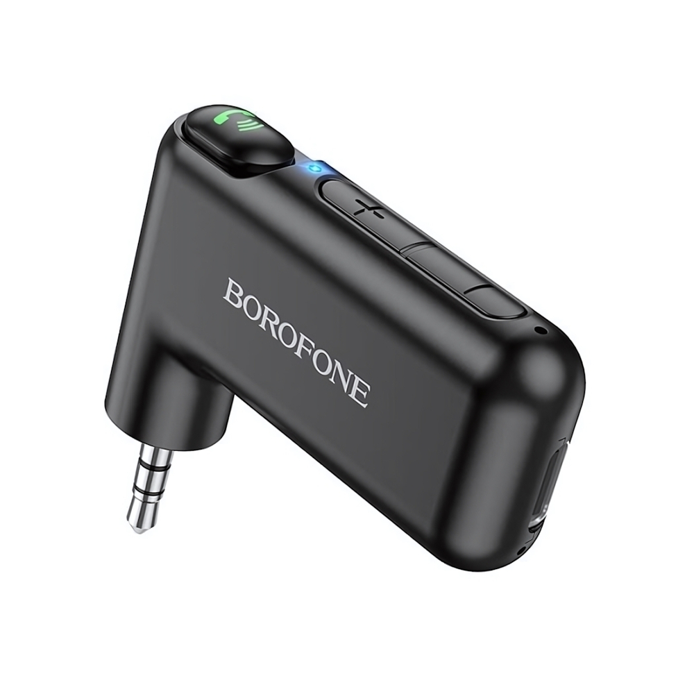 Bluetooth-AUX адаптер Borofone BC35 (BT5.0, Jack 3.5мм, 150mAh) Black
