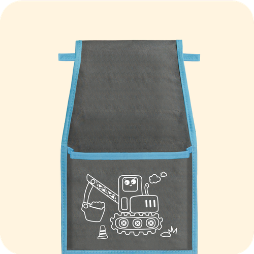 Кармашки для детского сада на резинке. Экскаватор