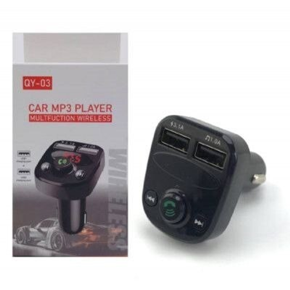 Автомобильный FM-трансмиттер QY03 Bluetooth (черный)