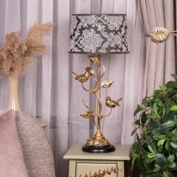 Настольная лампа Терра Spring Бронза с абажуром Тюссо Vatican (Ватикан) Черный