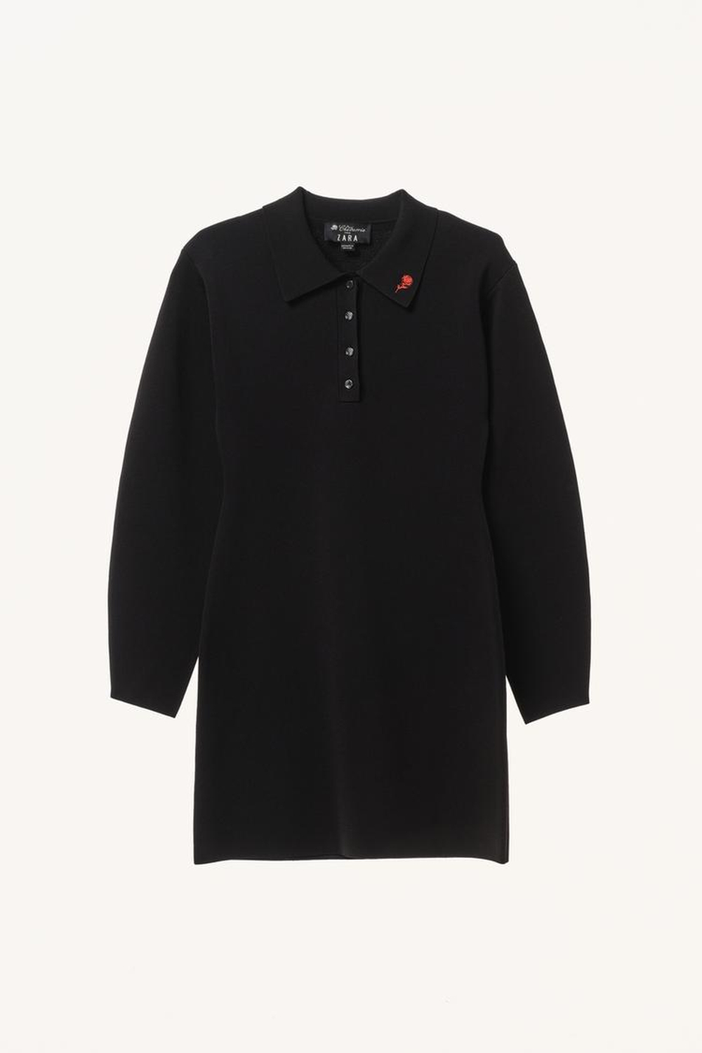 ZARA X WILLY CHAVARRIA ТРИКОТАЖНОЕ ПЛАТЬЕ, ЧЕРНЫЙ