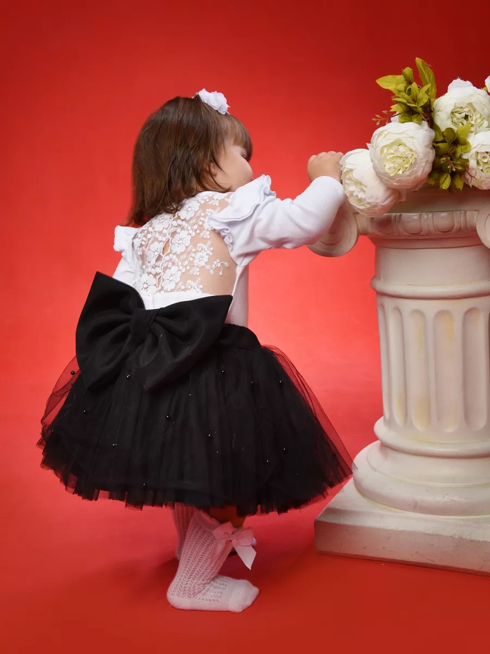 Юбка-пачка фатиновая с бусами