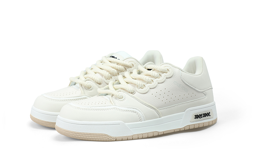IDLE IDOL Stylish Skateboarding Shoes Unisex Ecru