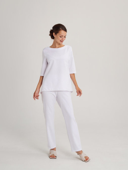 Женская медицинская блуза Бл-349/2 рукав 3/4 цвет белый