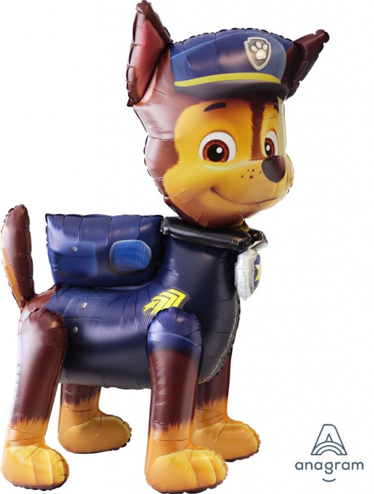 Шар-фигура ходячая, фольга, Щенячий патруль Гонщик Чейз/ Paw Patrol (AN), 37/93 см х 54/137 см, инд. уп.