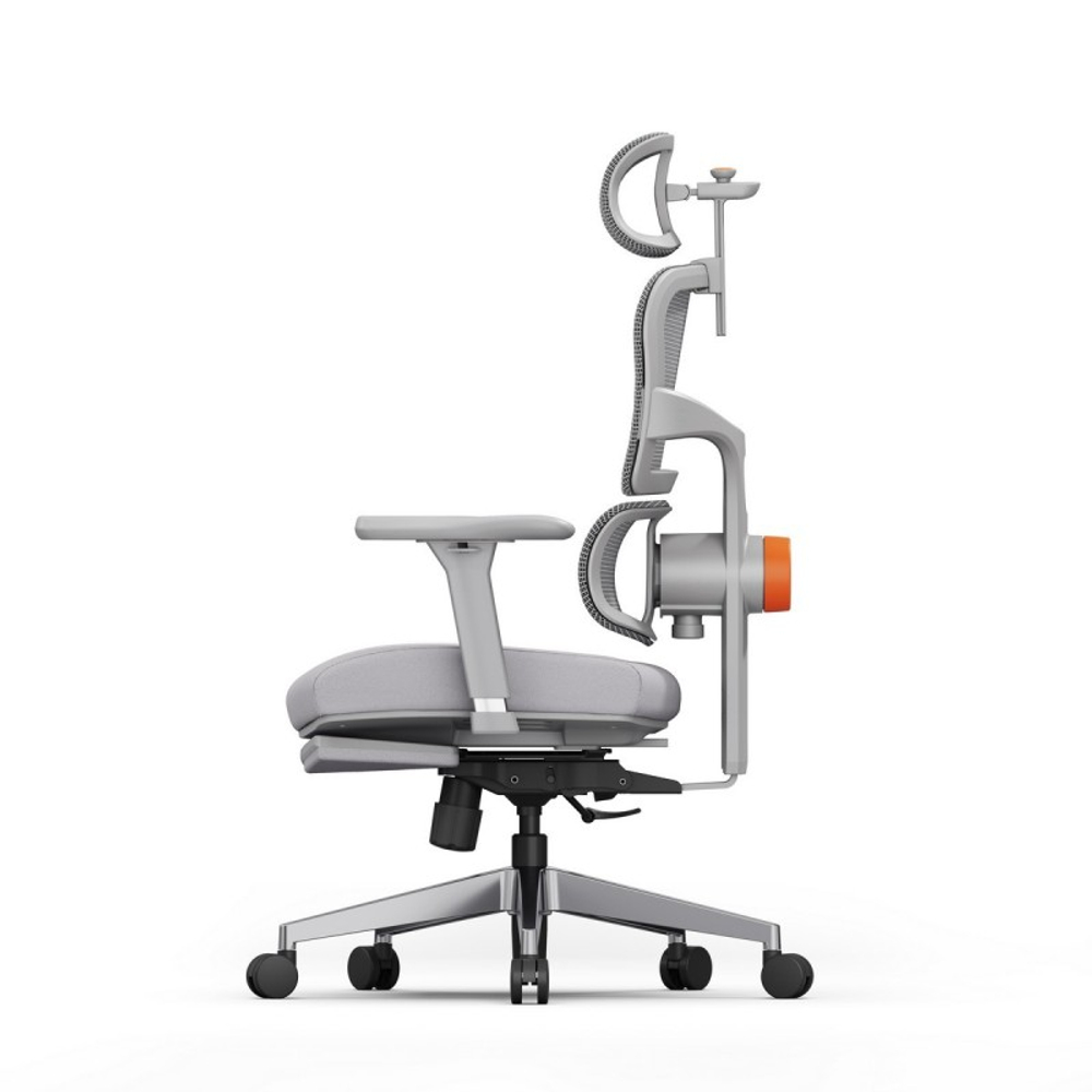 Эргономичное компьютерное кресло FoxGear NETZ модель X, серый (FG-NETZ-X-GY)