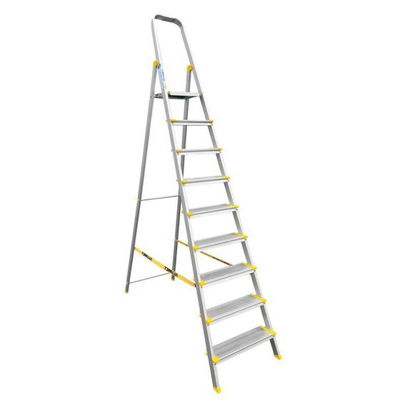 Стремянка алюминиевая Алюмет односекционная 9 ступеней (AS709)