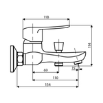 Смеситель для ванны и душа Dorff Ultra D5010000 Хром