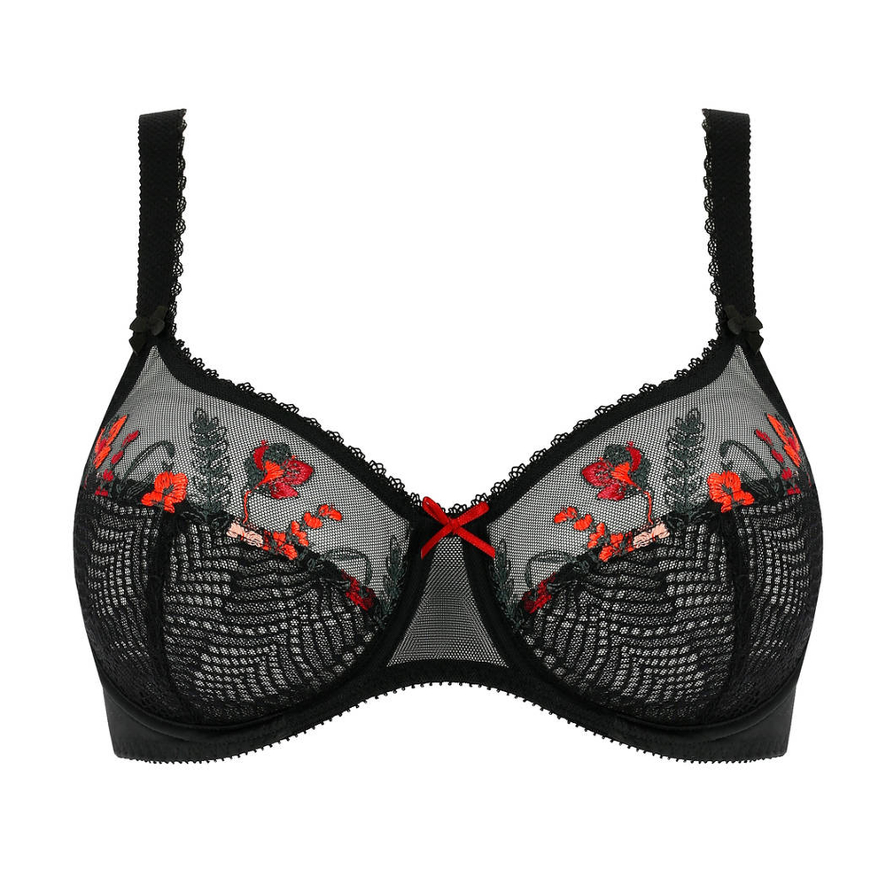 Бюстгальтер Ashley с вышитыми цветами (Размер: 85G) (Цвет: молочный)