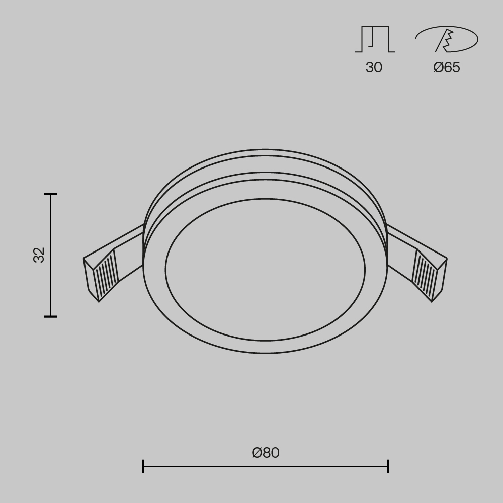 Встраиваемый светильник Technical DL303-L7B4K