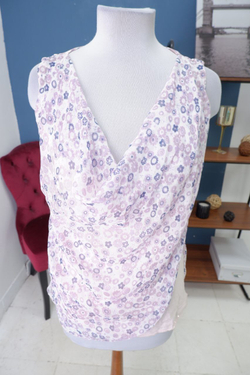 Блузка с цветочным принтом 50 размер