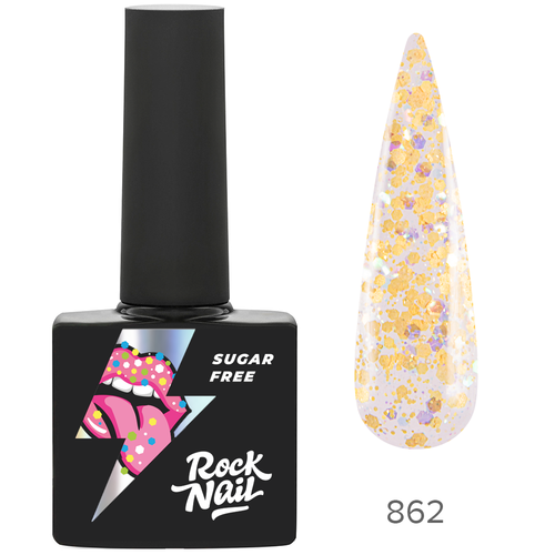 RockNail Гель-лак Sugar Free 862 Bananarama, 10 мл