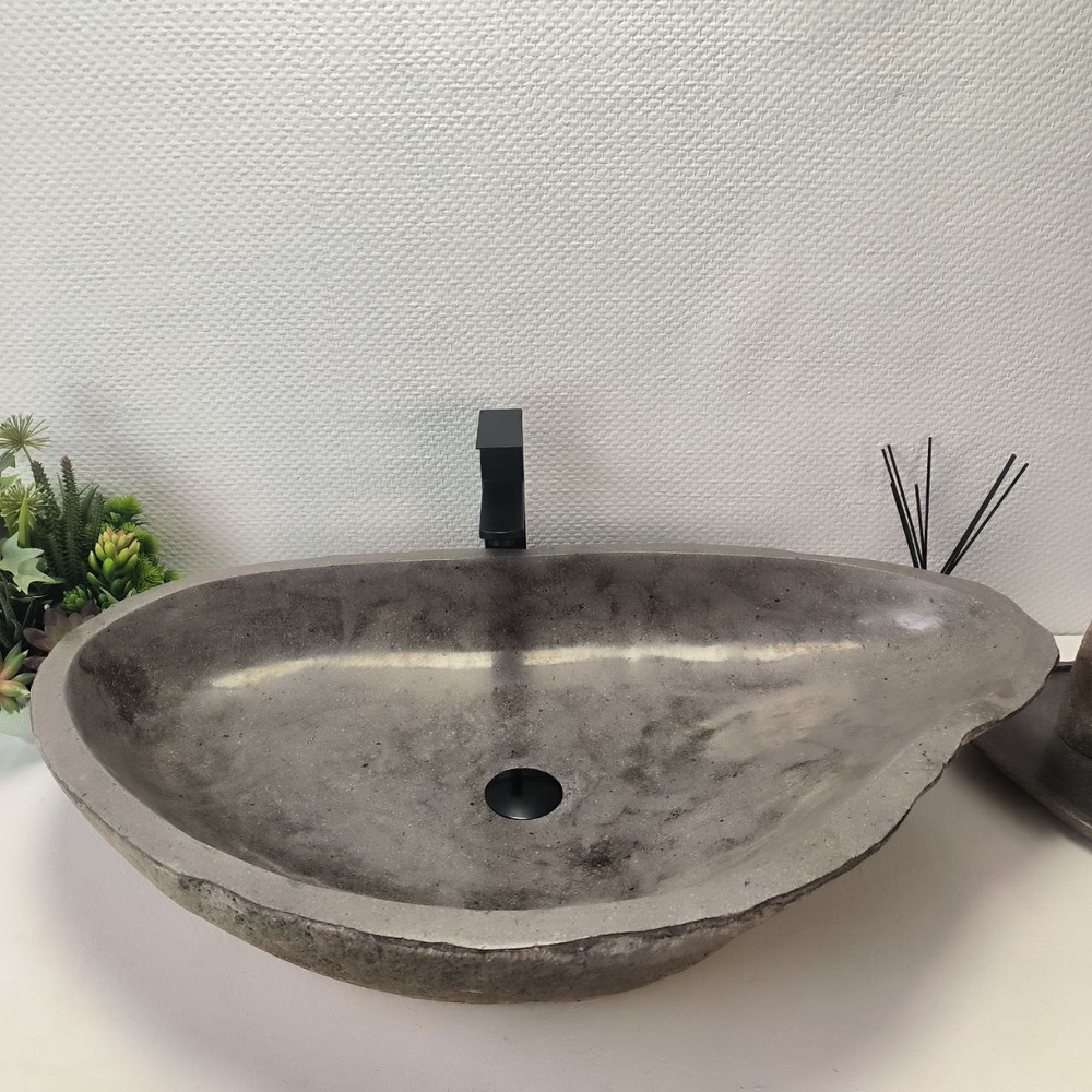 Раковина из речного камня RS-63638 (85*51*16) 0125