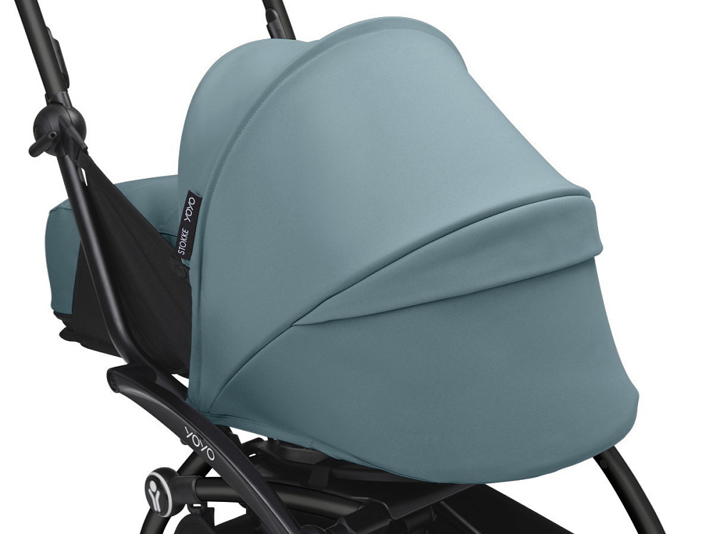 Коляска Stokke YOYO3 Newborn Shell - Newborn Pack рама чёрная Black 2 в 1 Aqua