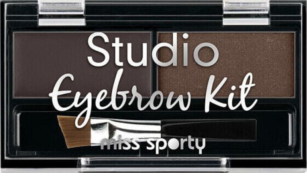 Тушь и гель для бровей Miss Sporty Paleta do makijażu brwi Studio Eyebrow Kit 001 Medium Brown 1.1g