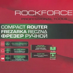 Фрезер ручной ROCKFORCE 710Вт / 13000-33000 об/мин / ход фрезы 36мм