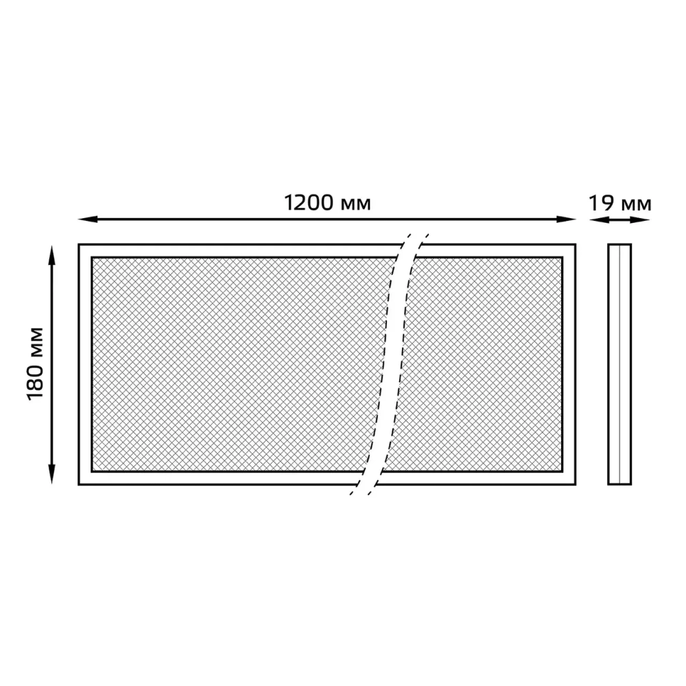 Св-к Gauss LED 36W 3200lm 6500K IP20 1200*180*19мм призма офисный 860125336