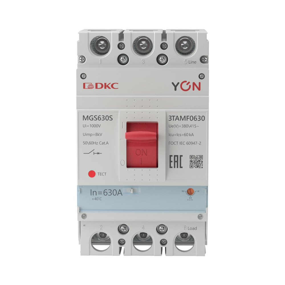 Авт. выкл. YON MGS630 3P 504-630A 60kA