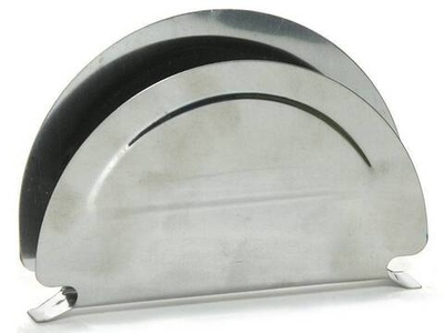 Салфетница 12*8см Полукруг нерж