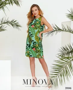 Платье 3153-голубой Minova