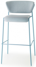 Стул полубарный с обивкой Scab Design Lisa Waterproof, голубой