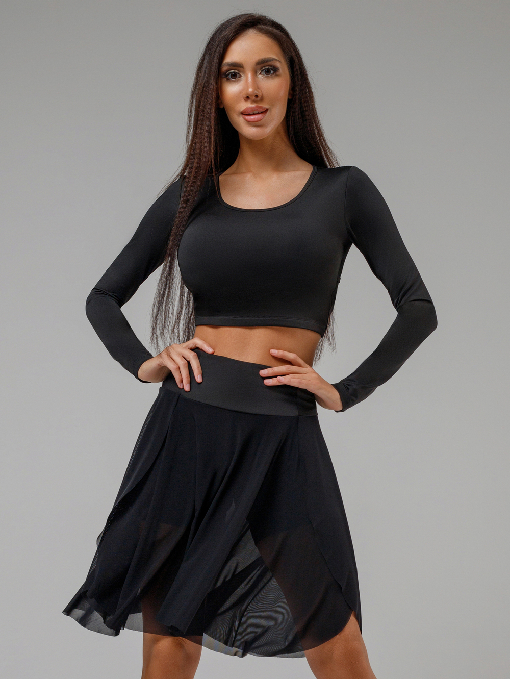 Шорты-юбка Dolly Midi Shadow, Черный