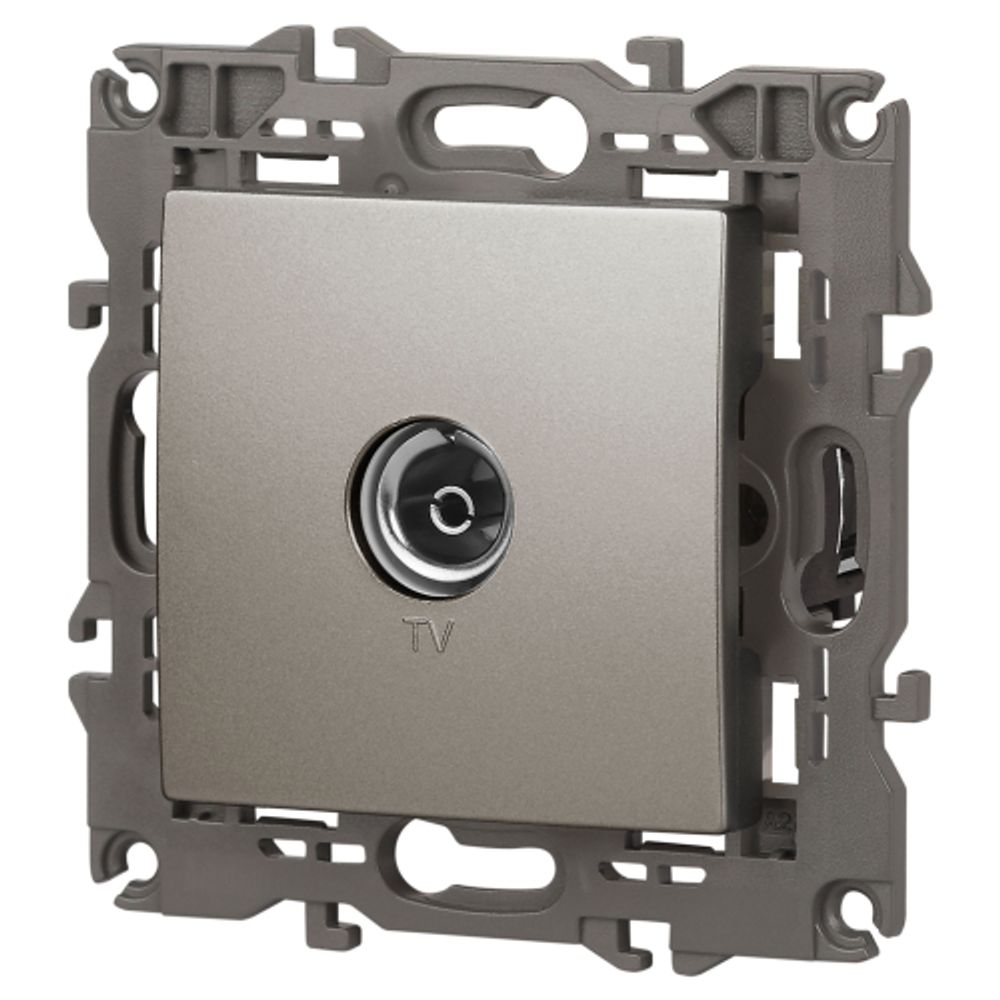 Розетка ЭРА Elegance 14-3101-16 TV одиночная, титан