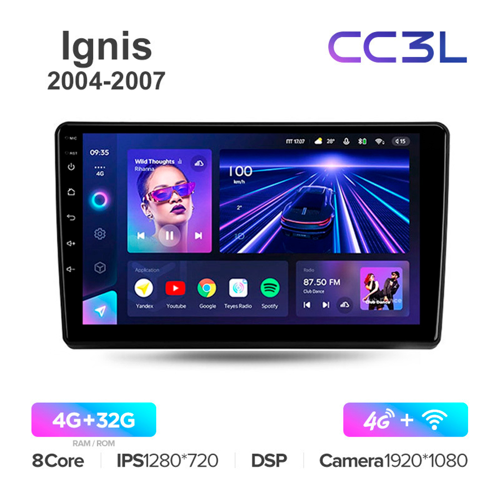 Teyes CC3L 10,2"для Suzuki Ignis 2004-2007