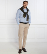 Льняная рубашка H-HANK BOSS BLACK - голубой(50512876)