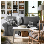 EVERTSBERG 2-местный диван с ящиком для хранения Skiftebo/темно-серый ИКЕА