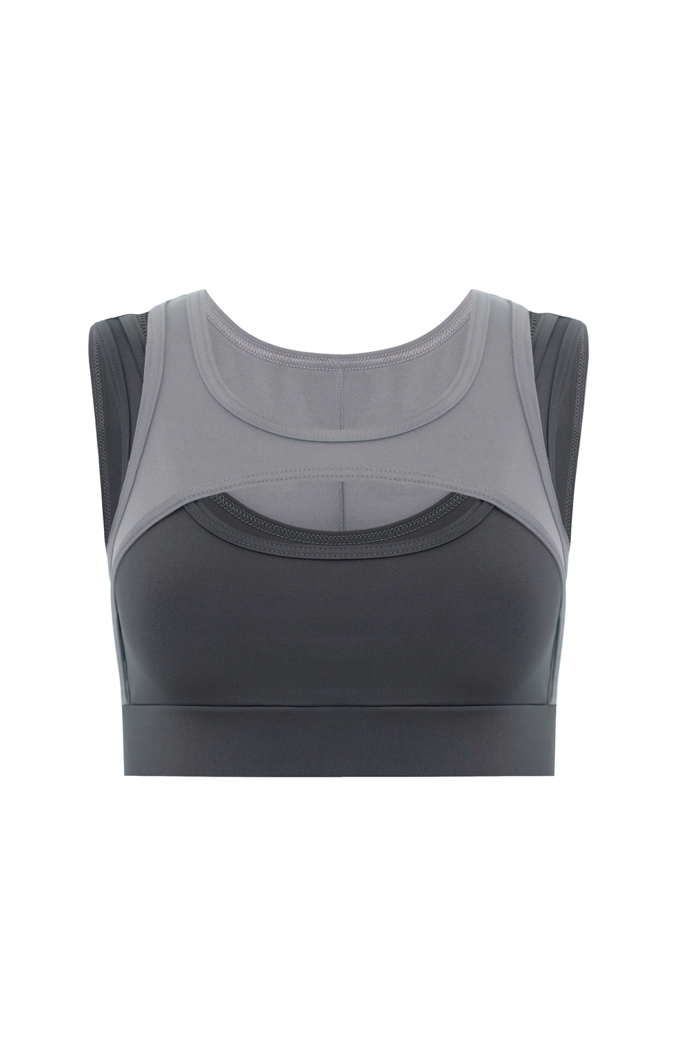 Топ FITNESS светло-серый
