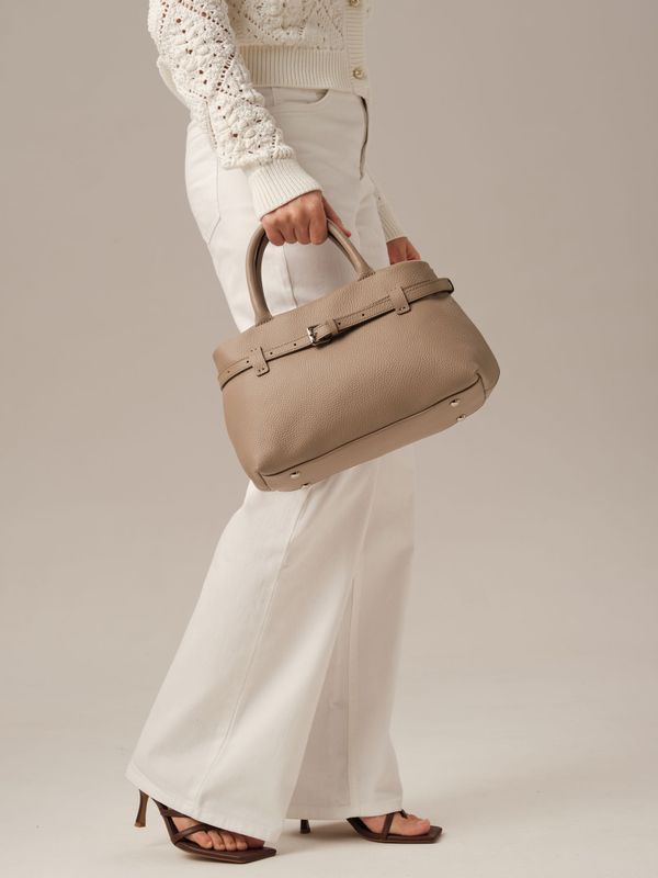 Кожаная сумка DBR Muse 31399 бежевый латте