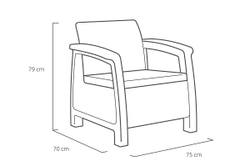 Комплект мебели Corfu Russia Set, коричневый