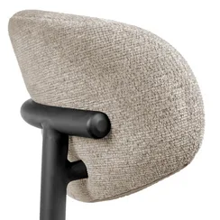 Полубарный стул Arvo 65 см, бежевый шенилл с черными ножками