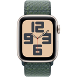 Часы Apple Watch SE, 40 мм, алюминий цвета «сияющая звезда», браслет Sport Loop цвета «горное озеро» (2024)