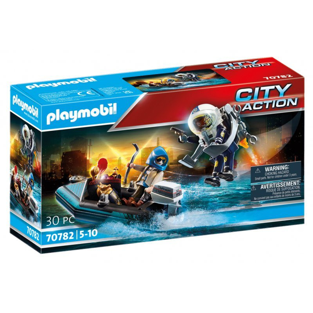 Playmobil - Полицейский реактивный ранец: арест вора произведений искусства 70782