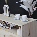 Комод деревянный Раст с 3 ящиками и полкой для хранения вещей, с органайзерами, из массива сосны в натуральной отделке