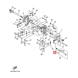 Пружина фиксатора наклона подвески Yamaha 9.9-30 (RT)