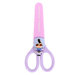 Ножницы детские 14 см с пластиковым чехлом и ПВХ фигуркой "Аниме", С-40021