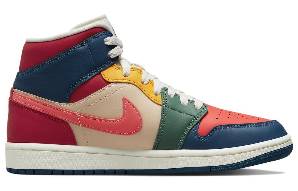 Кроссовки Jordan Air Jordan 1 Mid Se "Multi-Color" (Женская размерная сетка)