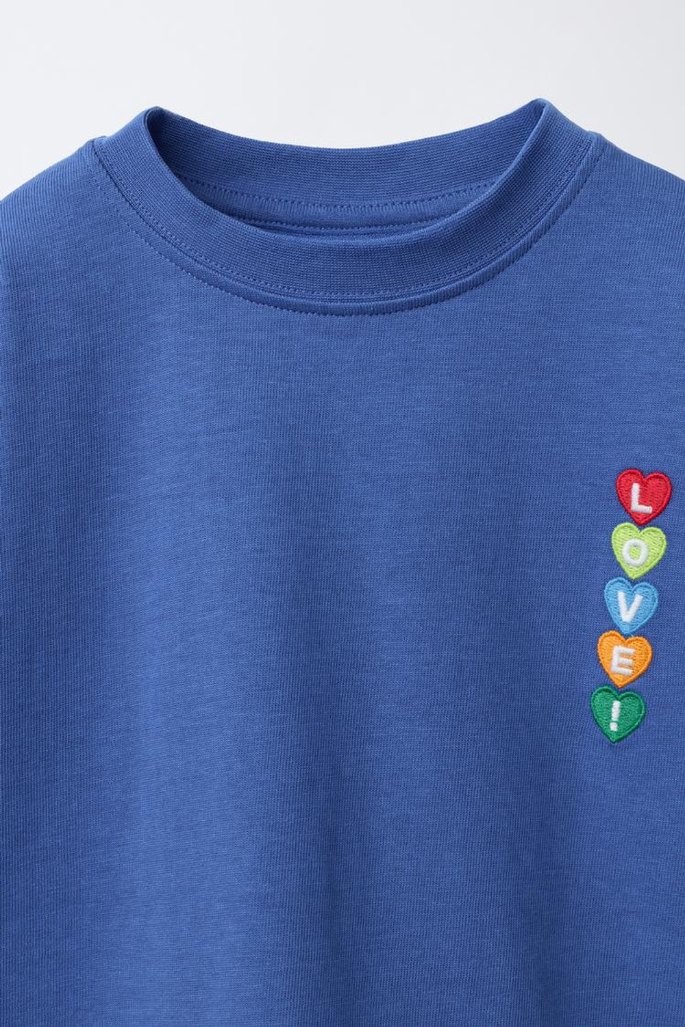 ZARA ФУТБОЛКА С НАШИВКОЙ И ВЫШИВКОЙ, СИНИЙ