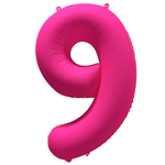 Шар фольгированный Цифра 9 101 см (Фуксия)