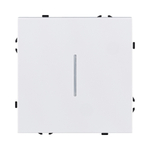 Выключатель 1-клавишный 10А/250В с LED подсветкой, белый матовый Kollinger Eclipse EC-007WH