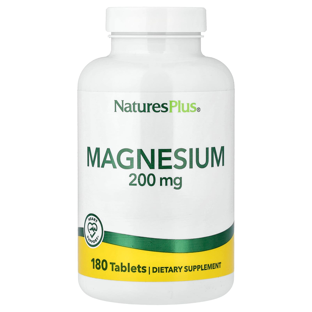 NaturesPlus, Магний, 200 мг, 180 таблеток