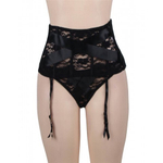 Кружевной пояс для чулок с на шнуровке Floral Lace (2XL)