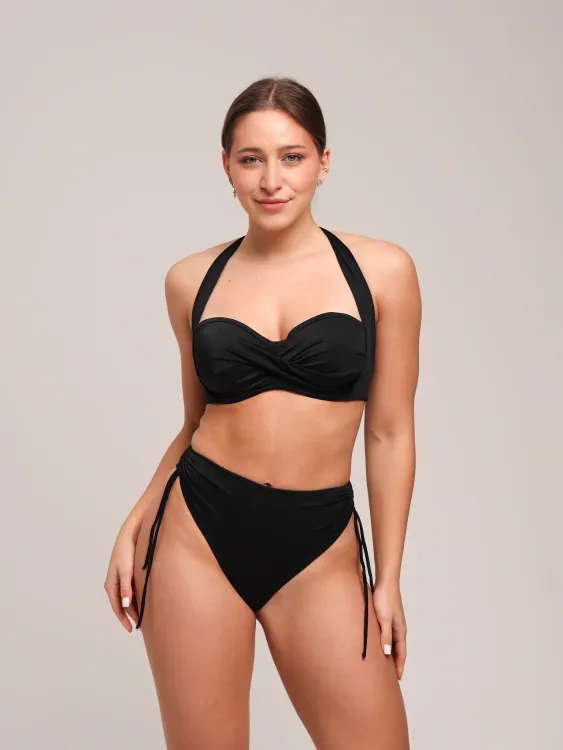 Купальный бюст Zebra бандо поролоновая чаша на каркасах (черный)