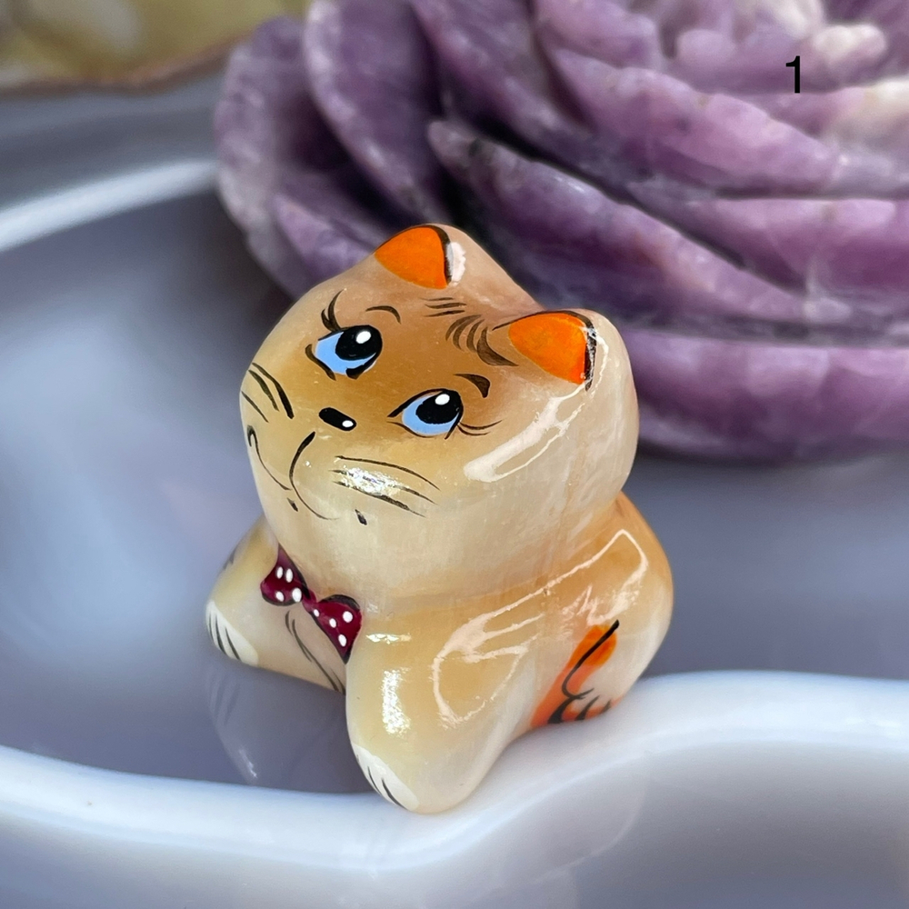 60425 Селенит Котик мини фигурка 30*33мм-44