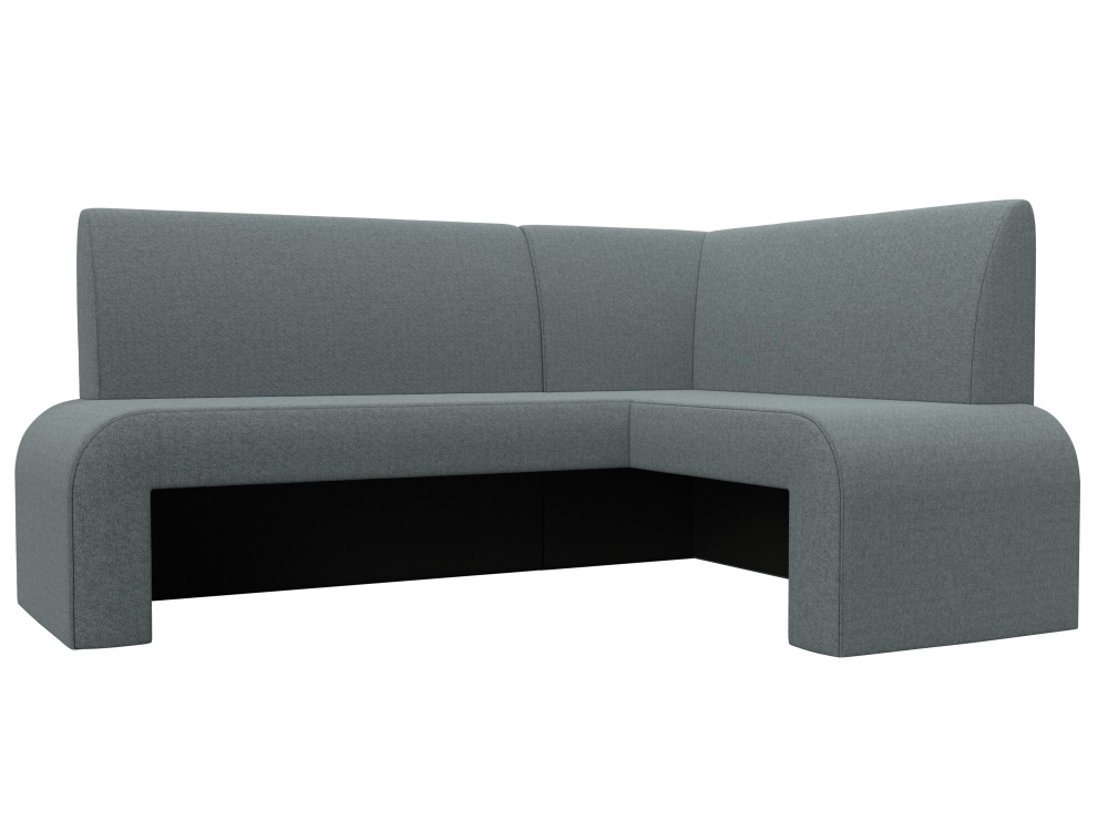 Диван кухонный угловой Кармен правый угол, Амур 07 серый, Рогожка, 126138