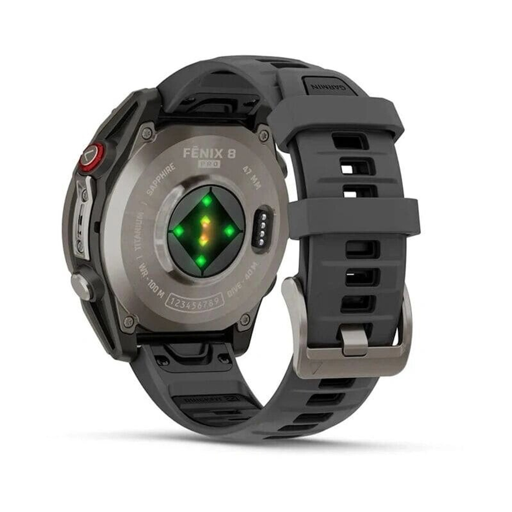 Умные часы Garmin Fenix 8 Pro 47mm, Amoled/Sapphire, Titanium wiht Graphite/Black Silicone Black (010-03198-11)