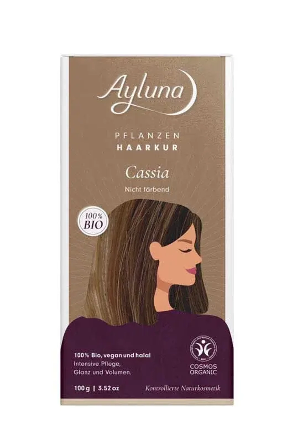 Порошок-маска для волос растительная №10 КАССИЯ Ayluna, 100 гр